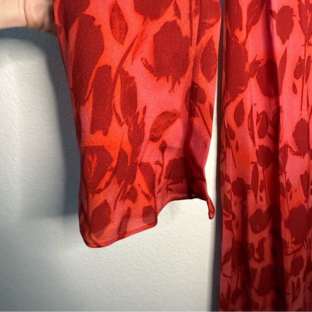 Réalisation Par Red Floral Long Sleeve Maxi Dress - Picture 9 of 12
